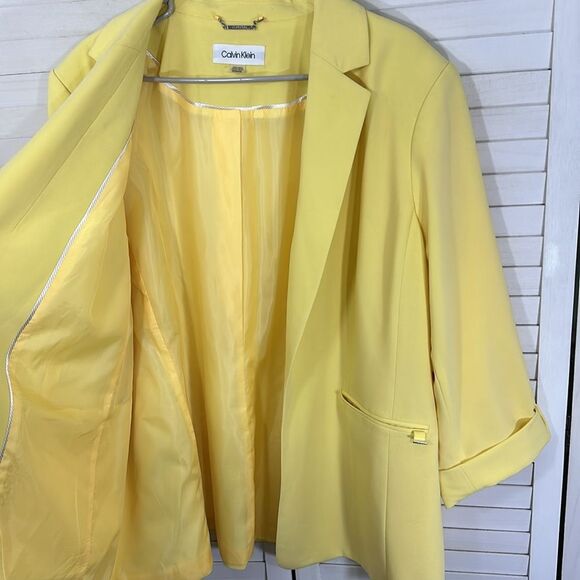 Calvin Klein Topper Jacket Size 2X Yellow NWOT - Picture 9 of 13